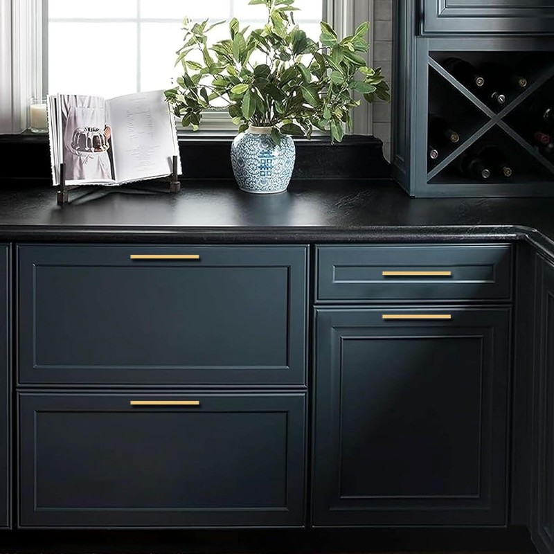 FILTA 10 Pack 5 Inch(128mm) Hole Centers Gold Cabinet Pulls,Stylish