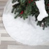 White Christmas Tree Skirt, Tree Skirt Snow White Plush Velvet