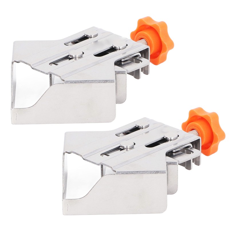 2Pcs Right Angle Clip Stainless Steel Mouth Closed 90 Degree