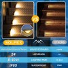 SOLPEX Solar LED Step Lights 24 Bright Warm White Waterproof