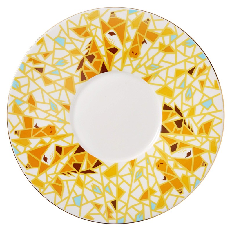 Luycho] Angled Mirror Cup & Saucer_Rothschild’s Giraffe_11oz