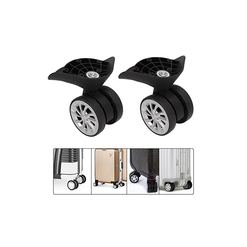 Alomejor Pack of 2 Replacement Luggage Wheels, Left and Right