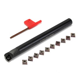 POWERTOOL Lathe Boring Bar Holder, Turning Tools 1PC Lathe Turning Tool Holder S16Q-SCLCR09 Holder+10PCS CCMT09T3 Blade+ 1PC T15 Wrench