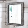 AAZZKANG Rustic Mirror Wood Framed Wall Mirror 20"x16" Rectangle Decorative