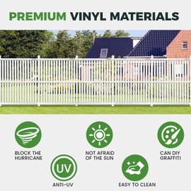 WOMEDUAL Air Conditioner Fence - 48" W x 48" H Trash Can Fence Panels, Easy Assembly Privacy Screen for Outside, Decorative for AC Units & Pool Equipment, White Vinyl 2 Panels