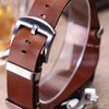 ADDIESDIVE Military Leather Watch Straps 20 mm Retro Leather Strap