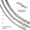 VNOX Silver Chain for Men Stainless Steel Necklace for Men