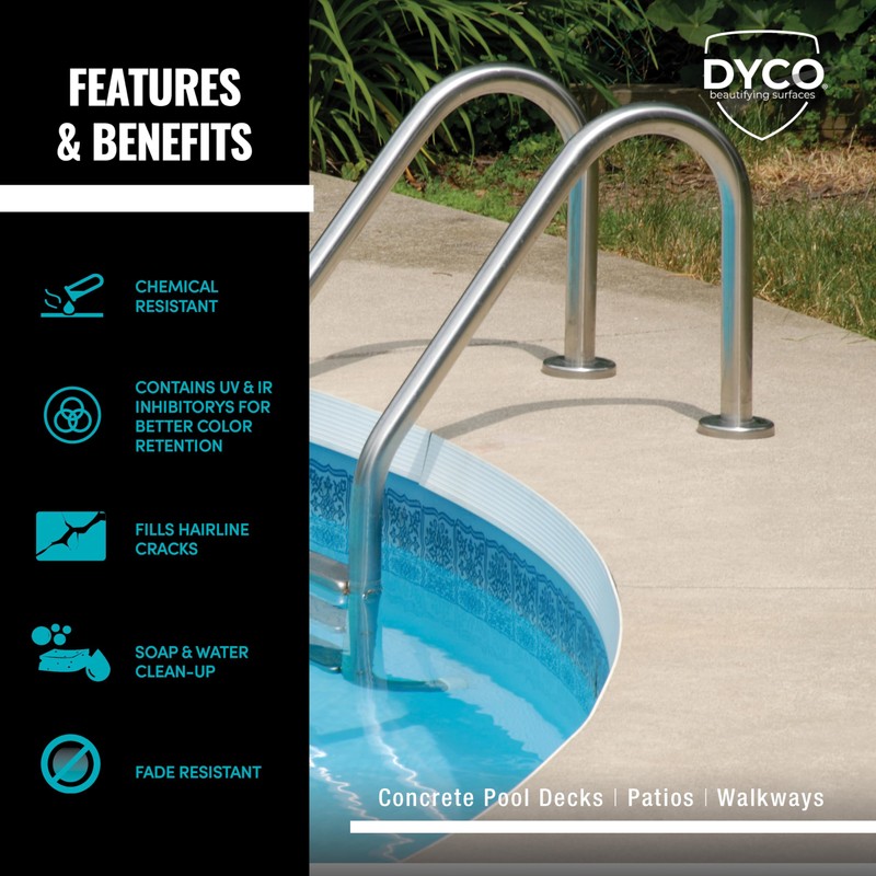 Dyco Pool Deck Waterborne Acrylic Stain - Tint Base, 1