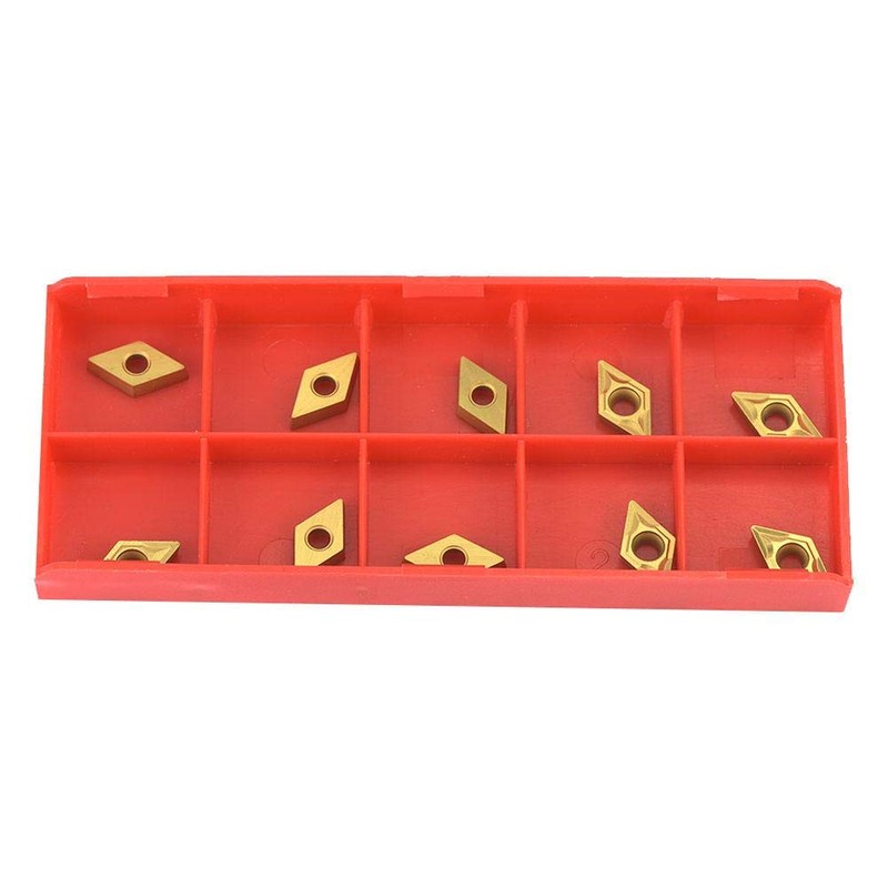 Carbide Insert Blade, 10PCS Lathe Turning Tool DCMT070204 US735 DCMT21.51