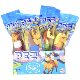 PEZ Candy Spirit Candy Dispensers Individually Wrapped Dispensers and Pez Candy, Mixed-Fruit, 12 Count