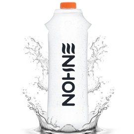 Enhon 750ml Portable TPU Soft Flask Compatible with Sawyer Squeeze Mini Micro Water Filtration System, Foldable Design Soft Water Bottle 10.6×3.9×2in