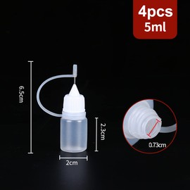 Needle Bottles, Precision Tip Applicator Bottles, Dosing Bottle with Needle Tip, Dosing Bottle, Squeeze Bottle, Small, Plastic Bottle, Small Plastic Bottles for Filling, for Glue Ink Oiler