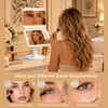 Rechargeable Travel Makeup Mirror with Light,10X 40X Magnification