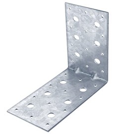 YIDU69Q 4 Pcs 6" x 6" x 4" Galvanized Steel 90 Degree Bracket, L Double-Wide Corner Brace, 12 Gauge