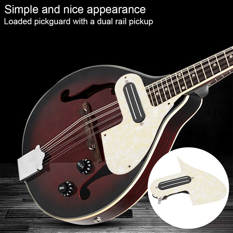 Dual Rail Mandolin Pickguard Loaded Prewired Pickup A500k B500k Potentiometer