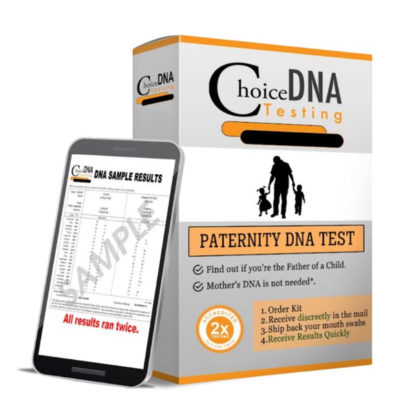 Choice DNA Paternity DNA Testing Kit, Paternity Test for Child and Father with 4 Swabs Per Person, DNA Kit with All Lab Fees Included, Paternity Test Kit at Home, Results in 1-3 Business Days