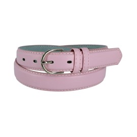 CTM® Women's Leather 1 1/8 Inch Dress Belt, XL, Light Pink