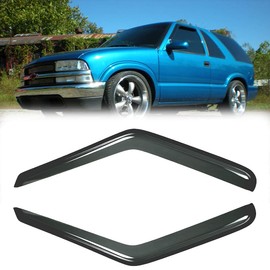 Puermto Side Window Wind Deflector fit for 2003-2008 Pontiac Vibe/Toyota Matrix, 4pcs Out-Channel Tape-On Nice Rain Guards Set, Dark Smoke Window Visor 94455