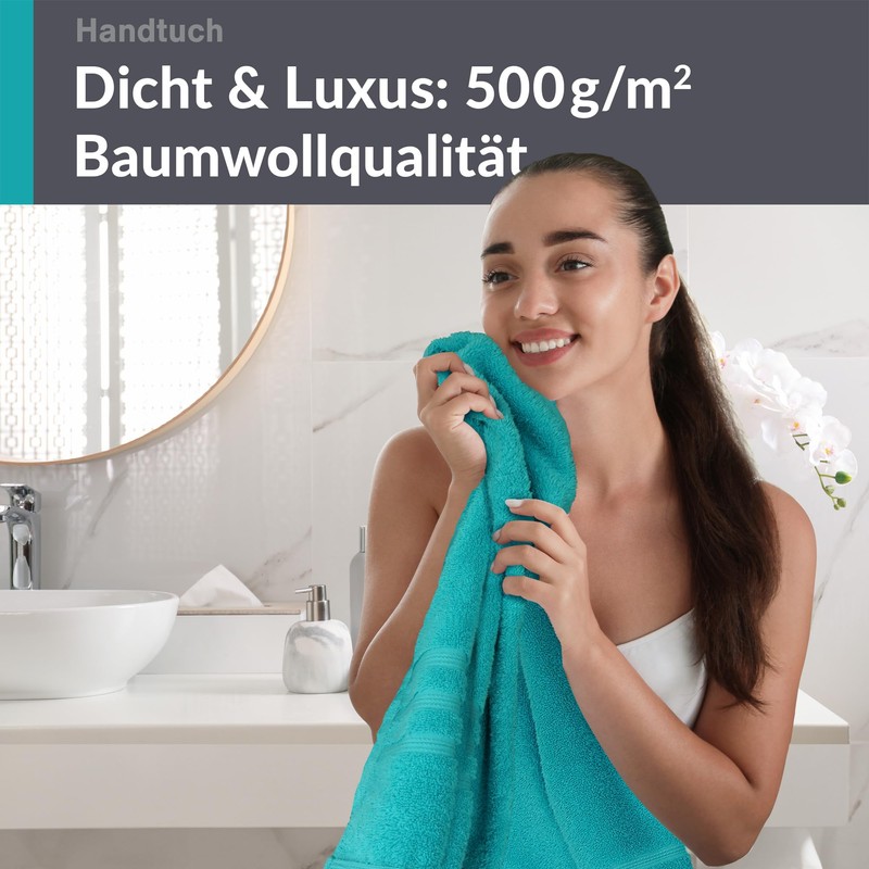 Lashuma Absorbent Terry Towelling Towel 50 x 100 cm Green
