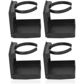 Dpofirs Portavasos Plegable, Portavasos Ajustable, Colocación Vertical Que Ahorra Espacio, 60-100 Mm, Retráctil, 4 Piezas para Camiones, Automóviles y Barcos (Black)