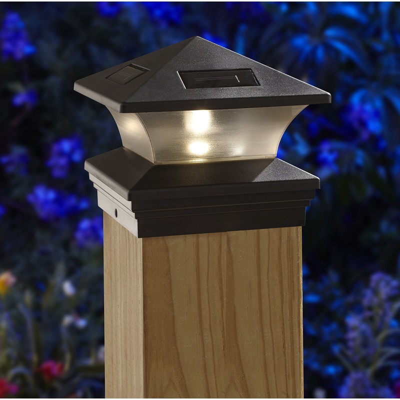 Moonrays 91268 Solar-Powered Post Cap LED Light for 6 by