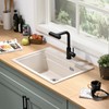 CENOSA Kitchen Faucet with Pull Down Sprayer Waterfall Single Hole