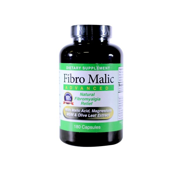 Fibromalic Malic Acid, Magnesium, MSM and Olive Leaf Extract Capsules, 180 Count