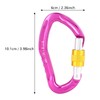 Aluminum Alloy 24KN Carabiner D Buckle Spring Clip Keychain Hook