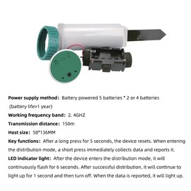 Zigbee Smart 4 in 1 Soil Tester Sunlight/Temp/Moisture Meter Earth Humidity Sensor Remote Control Monitor for Gardening Easy Install