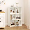 SILKYDRY 6 Cube Bookcase, 2-Tier White Bookshelf with Anti-Tipping Kits,