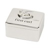 Bambino Baby Christening Gifts. Silverplated First Curl Keepsake Box with