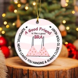 Brand A Good Friend is Like a Good Bra - Friendship Ornament, Bra Quote (Funny)