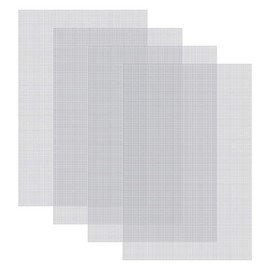 JIHUOO 4 Pcs 30 x 20cm Large Plastic Cross Stitch Canvas Plastic Needlepoint Canvases Mesh Plastic Canvas Shapes Large Hole Plastic Mesh Canvas Sheets for Embroidery