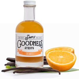 Simple Goodness Sisters Old Fashioned Simple Syrup, Real Vanilla Beans & Organic Cane Sugar, Syrup for Cocktails, Lemonades & More (20 servings)