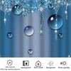 FAIRYGATE Shower Curtain Gradient Blue Shower Curtains with Strong Hooks