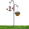 Double Shepherds Hooks, 62 Inch Two Sided Adjustable Bird Feeder