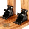 Folding Brackets Black, 0-180 Degrees Self-Lock Hinge with Screws for