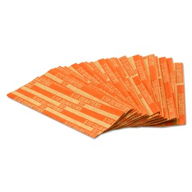 MMF Industries Flat Coin Wrap, 1000 per Box (216020016) , Quarters , Orange