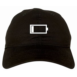 Kings Of NY Low Battery Cell Phone Meme Adult 6 Panel Dad Hat Cap Black