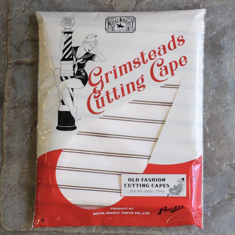 GRIMSTEADS Cutting Cape for Barber Barber Cutting Cloth (Vintage Stripes)