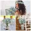 N&T NIETING Babys Breath Flowers,15Pcs Fake Gypsophila Plants Artificial Blue