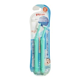 Pigeon Baby Tooth Care Complete & Point Brush Set, For Finishing, 12 Months and Up, 1 Piece