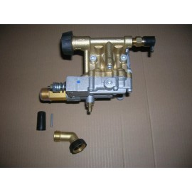 himore 3000 PSI Pressure Washer Pump Horizontal Crank Engine Honda Free Key Curve Elbow