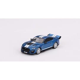 TrueScale Miniatures MINI GT 1/64 Shelby GT500 Dragon Snake Concept Ford Performance Blue Left Handle, Finished Product
