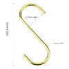 10 Pack Gold S Hooks for Hanging, Stainless Steel S