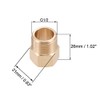 sourcing map Brass Threaded Pipe Fitting G1/2 Male X G3/8