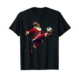 Weihnachtsmann Fußball Action - Festliche Sportstimmung T-Shirt