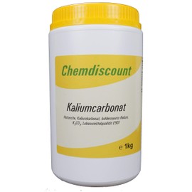 Potassium Carbonate Potash Food Grade E501 1 kg Screw Lid Tin