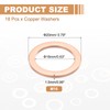 PATIKIL 18PCS M16 Copper Washers, M16x20x1.5mm Copper Crush Washer Metric