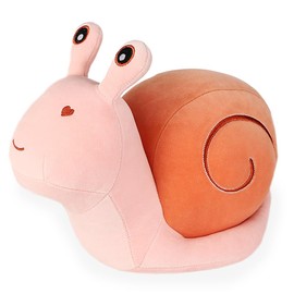 LAjuu Snail Cuddly Toy, Pink Snail Plush Toy, Plush Snail, Fluffy Stuffed Toy for Playing and Cuddling, Children's Soft Cuddly Toy for Girls, Boys, Babies, 20 cm
